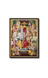 Sri Ram Darbar Laminated Photo  - 5x7 Inches, Divine Blessings for Home & Office and Temple Decoration