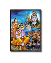 Rama Worshipped Shiva Laminated Photo  - 5x7 Inches, Divine Blessings for Home & Office and Temple Decoration