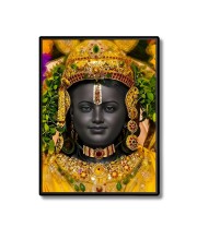 Ram Lalla Laminated Photo  - 5x7 Inches, Divine Blessings for Home & Office and Temple Decoration