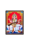 Maa Saraswati Laminated Photo  - 5x7 Inches, Divine Blessings for Home & Office and Temple Decoration