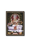 Maa Saraswati Laminated Photo  - 5x7 Inches, Divine Blessings for Home & Office and Temple Decoration