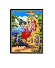 Shani Dev Laminated Photo  - 5x7 Inches, Divine Blessings for Home & Office and Temple Decoration