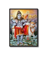 Shiva Laminated Photo  - 5x7 Inches, Divine Blessings for Home & Office and Temple Decoration