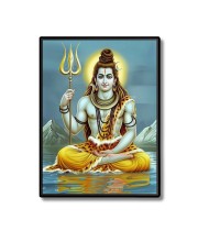 Shiva Laminated Photo  - 5x7 Inches, Divine Blessings for Home & Office and Temple Decoration