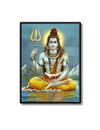 Shiva Laminated Photo  - 5x7 Inches, Divine Blessings for Home & Office and Temple Decoration