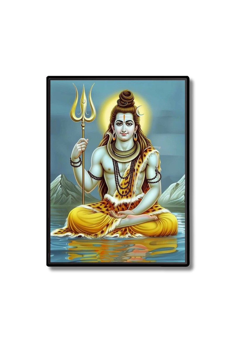 Shiva Laminated Photo  - 5x7 Inches, Divine Blessings for Home & Office and Temple Decoration