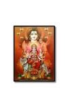 Maa Durga with Shiva Laminated Photo  - 5x7 Inches, Divine Blessings for Home & Office and Temple Decoration