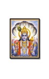 Lord Vishnu Laminated Photo  - 5x7 Inches, Divine Blessings for Home & Office and Temple Decoration