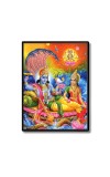 Vishnu lakxmi Laminated Photo  - 5x7 Inches, Divine Blessings for Home & Office and Temple Decoration