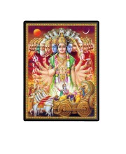 Krishna Virat Roop Avtar Mahabharat  Laminated Photo  - 5x7 Inches, Divine Blessings for Home & Office and Temple Decoration