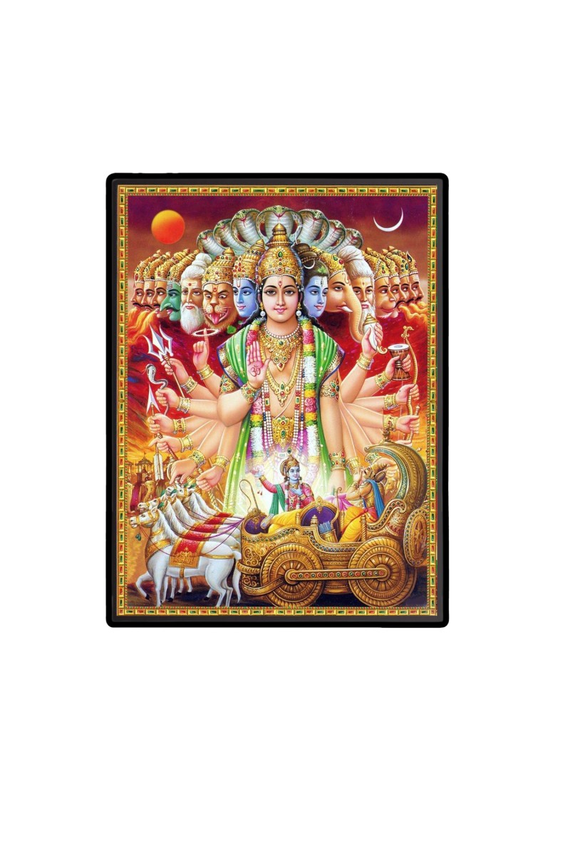 Krishna Virat Roop Avtar Mahabharat  Laminated Photo  - 5x7 Inches, Divine Blessings for Home & Office and Temple Decoration