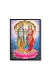 Vishnu Maa Lakshmi Laminated Photo  - 5x7 Inches, Divine Blessings for Home & Office and Temple Decoration