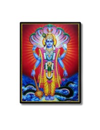 Vishnu  Laminated Photo  - 5x7 Inches, Divine Blessings for Home & Office and Temple Decoration