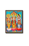 Brahma Lord Vishnu & Shiva Laminated Photo  - 5x7 Inches, Divine Blessings for Home & Office and Temple Decoration