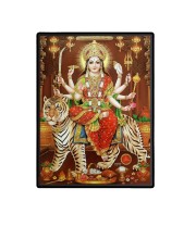 Maa Durga Laminated Photo  - 5x7 Inches, Divine Blessings for Home & Office and Temple Decoration