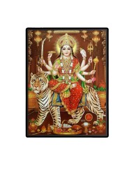 Maa Durga Laminated Photo  - 5x7 Inches, Divine Blessings for Home & Office and Temple Decoration