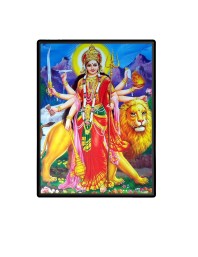 Maa Durga Laminated Photo  - 5x7 Inches, Divine Blessings for Home & Office and Temple Decoration