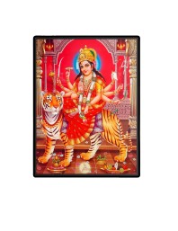 Maa Durga Laminated Photo  - 5x7 Inches, Divine Blessings for Home & Office and Temple Decoration