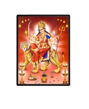 Maa Durga Laminated Photo  - 5x7 Inches, Divine Blessings for Home & Office and Temple Decoration