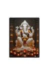 Lord Ganesh Laminated Photo  - 5x7 Inches, Divine Blessings for Home & Office and Temple Decoration
