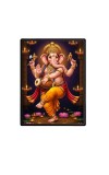 Lord Ganesh Laminated Photo  - 5x7 Inches, Divine Blessings for Home & Office and Temple Decoration