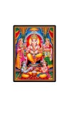Lord Ganesh Laminated Photo  - 5x7 Inches, Divine Blessings for Home & Office and Temple Decoration