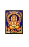 Lord Ganesh Laminated Photo  - 5x7 Inches, Divine Blessings for Home & Office and Temple Decoration