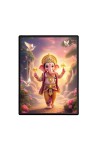 Lord Ganesh Laminated Photo  - 5x7 Inches, Divine Blessings for Home & Office and Temple Decoration
