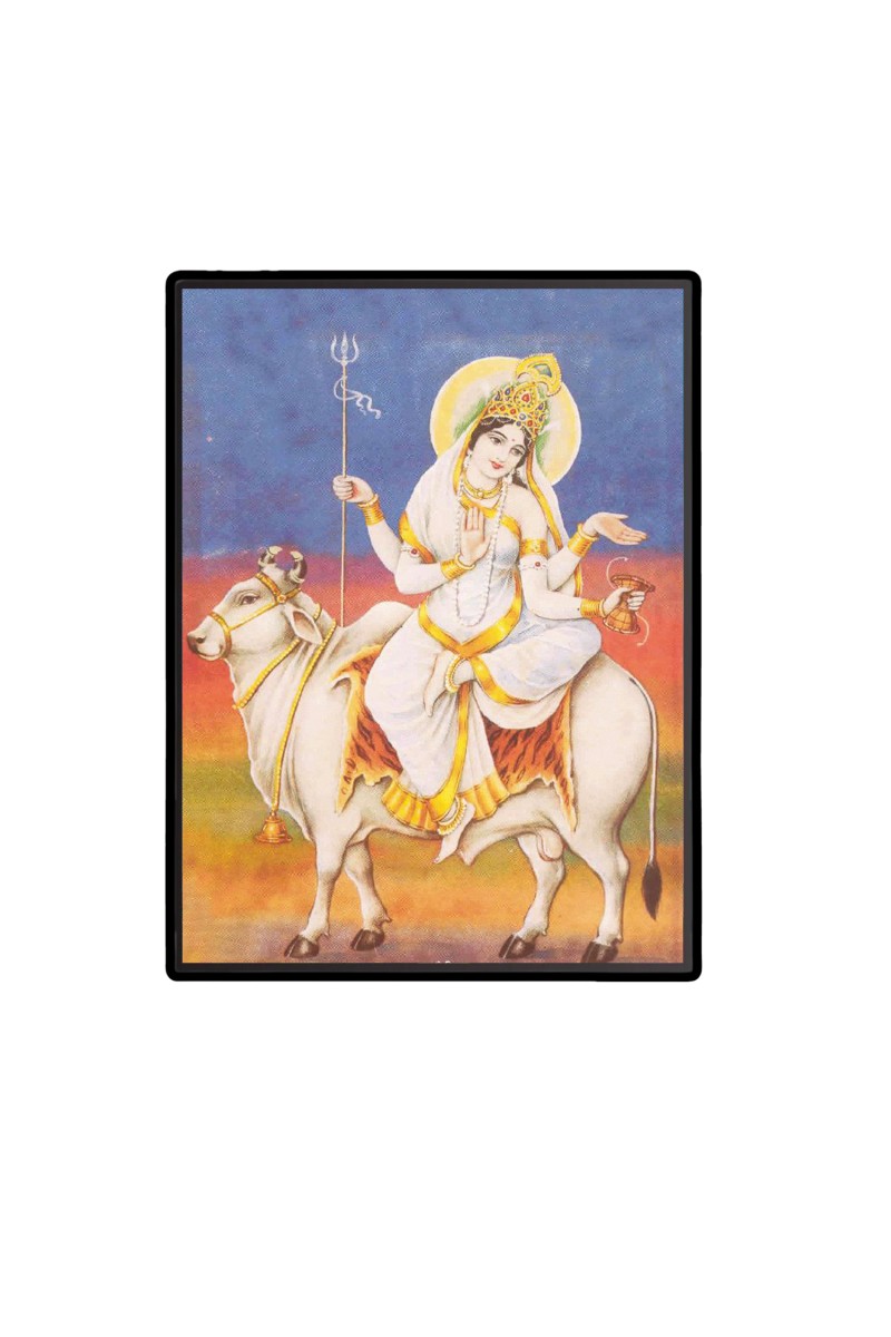 Gauri Ma Laminated Photo  - 5x7 Inches, Divine Blessings for Home & Office and Temple Decoration