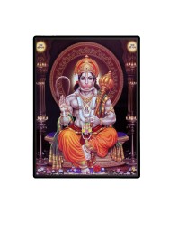 Sri Hanuman Laminated Photo  - 5x7 Inches, Divine Blessings for Home & Office and Temple Decoration