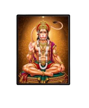 Sri Hanuman Laminated Photo  - 5x7 Inches, Divine Blessings for Home & Office and Temple Decoration