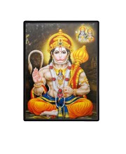 Sri Hanuman Laminated Photo  - 5x7 Inches, Divine Blessings for Home & Office and Temple Decoration