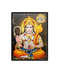 Sri Hanuman Laminated Photo  - 5x7 Inches, Divine Blessings for Home & Office and Temple Decoration