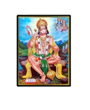 Sri Hanuman Laminated Photo  - 5x7 Inches, Divine Blessings for Home & Office and Temple Decoration