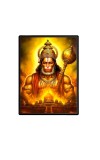Sri Hanuman Laminated Photo  - 5x7 Inches, Divine Blessings for Home & Office and Temple Decoration