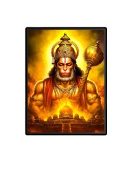 Sri Hanuman Laminated Photo  - 5x7 Inches, Divine Blessings for Home & Office and Temple Decoration