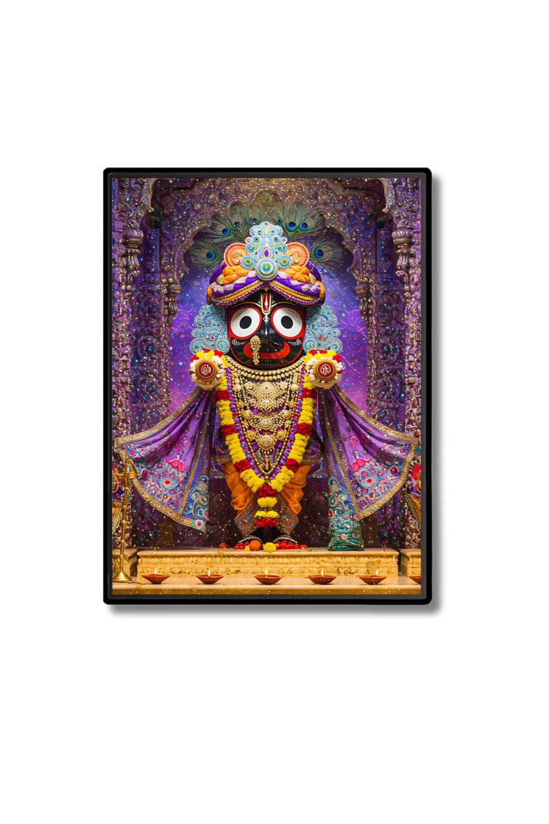 Lord Jagannath Laminated Photo  - 5x7 Inches, Divine Blessings for Home & Office and Temple Decoration