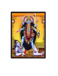 Maa Kali Laminated Photo  - 5x7 Inches, Divine Blessings for Home & Office and Temple Decoration