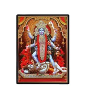 Maa Kali Laminated Photo  - 5x7 Inches, Divine Blessings for Home & Office and Temple Decoration
