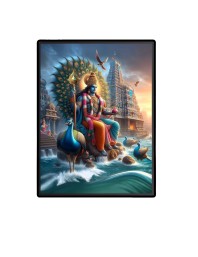 Kartikeya Laminated Photo  - 5x7 Inches, Divine Blessings for Home & Office and Temple Decoration