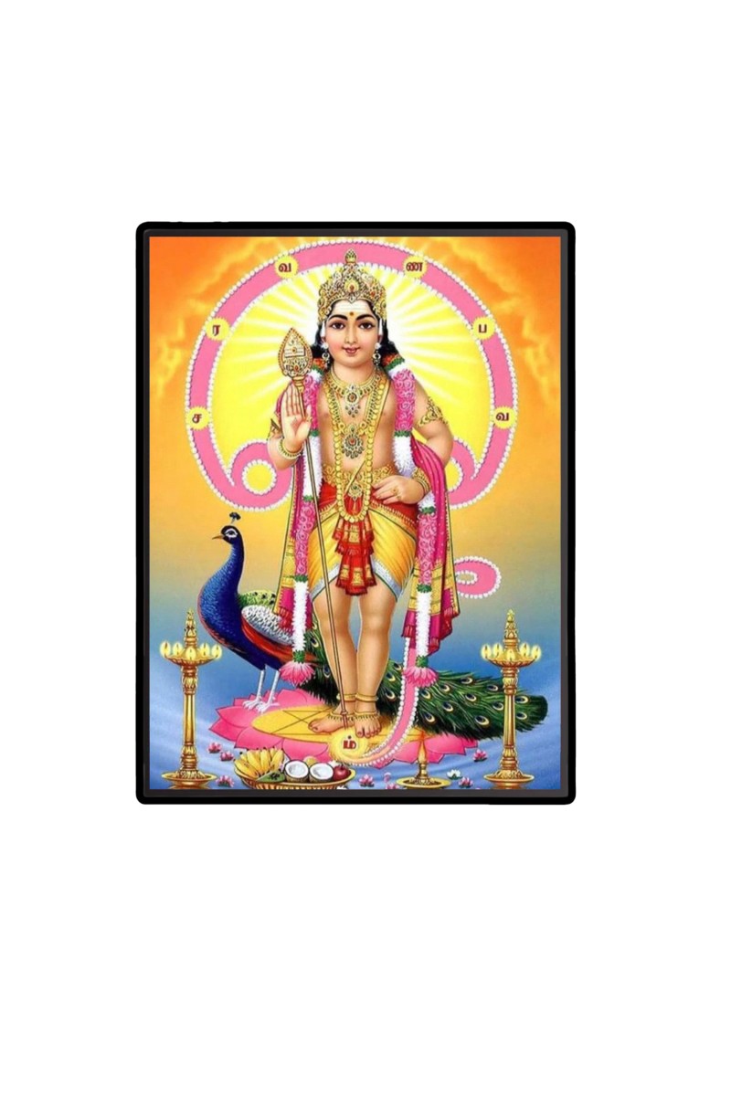 Kartikeya Laminated Photo  - 5x7 Inches, Divine Blessings for Home & Office and Temple Decoration