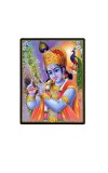 Sri Krishna Laminated Photo  - 5x7 Inches, Divine Blessings for Home & Office and Temple Decoration