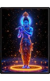 Sri Krishna Laminated Photo  - 5x7 Inches, Divine Blessings for Home & Office and Temple Decoration