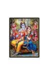 Sri Radha Sri Krishna Laminated Photo  - 5x7 Inches, Divine Blessings for Home & Office and Temple Decoration