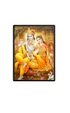 Sri Radha Sri Krishna Laminated Photo  - 5x7 Inches, Divine Blessings for Home & Office and Temple Decoration