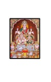 Maa Lakshmi Kubera Laminated Photo  - 5x7 Inches, Divine Blessings for Home & Office and Temple Decoration