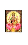 Maa Lakshmi Laminated Photo  - 5x7 Inches, Divine Blessings for Home & Office and Temple Decoration