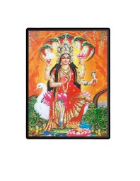 Maa Manasa Laminated Photo  - 5x7 Inches, Divine Blessings for Home & Office and Temple Decoration