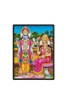 Vishnu Maa Lakshmi Laminated Photo  - 5x7 Inches, Divine Blessings for Home & Office and Temple Decoration