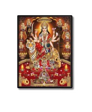 Lord Vishnu and Maa Lakshmi Laminated Photo  - 5x7 Inches, Divine Blessings for Home & Office and Temple Decoration